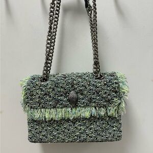 kurt geiger London large Kensington blue tweed shoulder bag